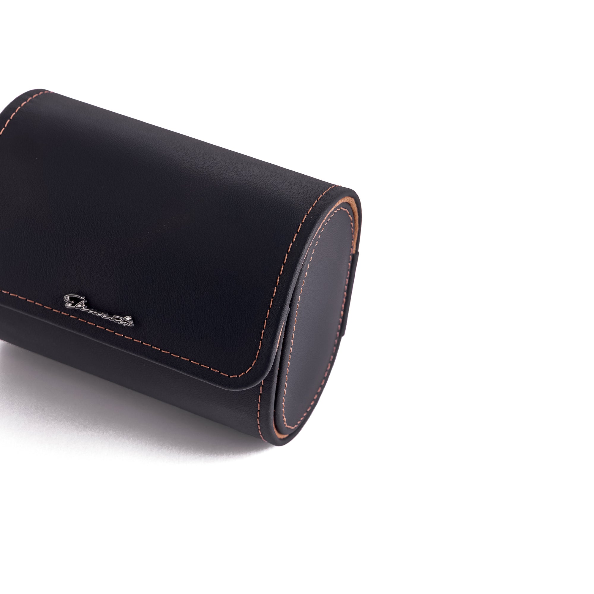 ELEMENTO | Black Leather 2-Watch Travel &amp; Storage Case