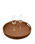 Round Leather Tray